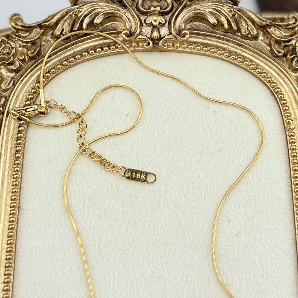 LGold Teardrop Pendant Necklace – PVD Real Gold Plated, Stainless Steel - Picture 14 of 14